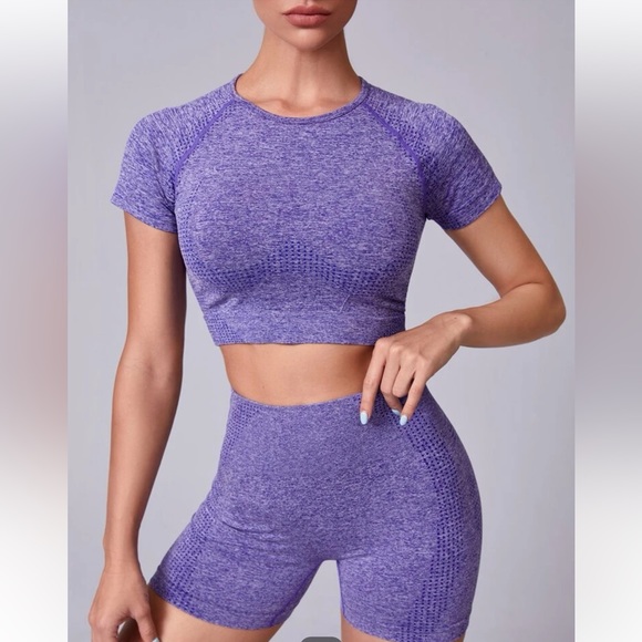 High wasted elastic workout set size XS NWOT - Picture 1 of 9